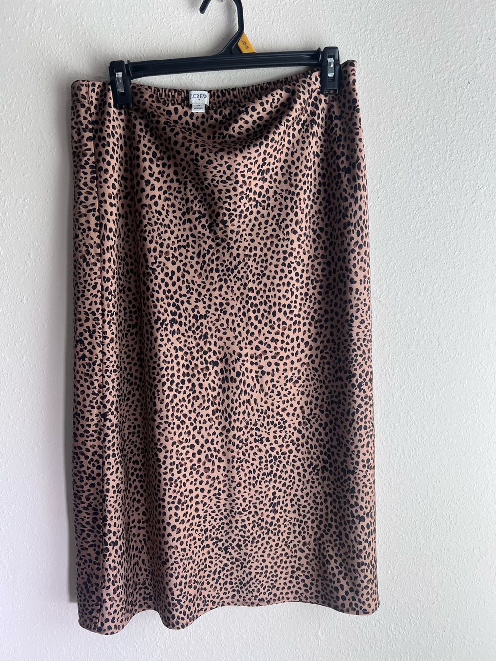 J. Crew Leopard-Print Midi Skirt in Tan and Black